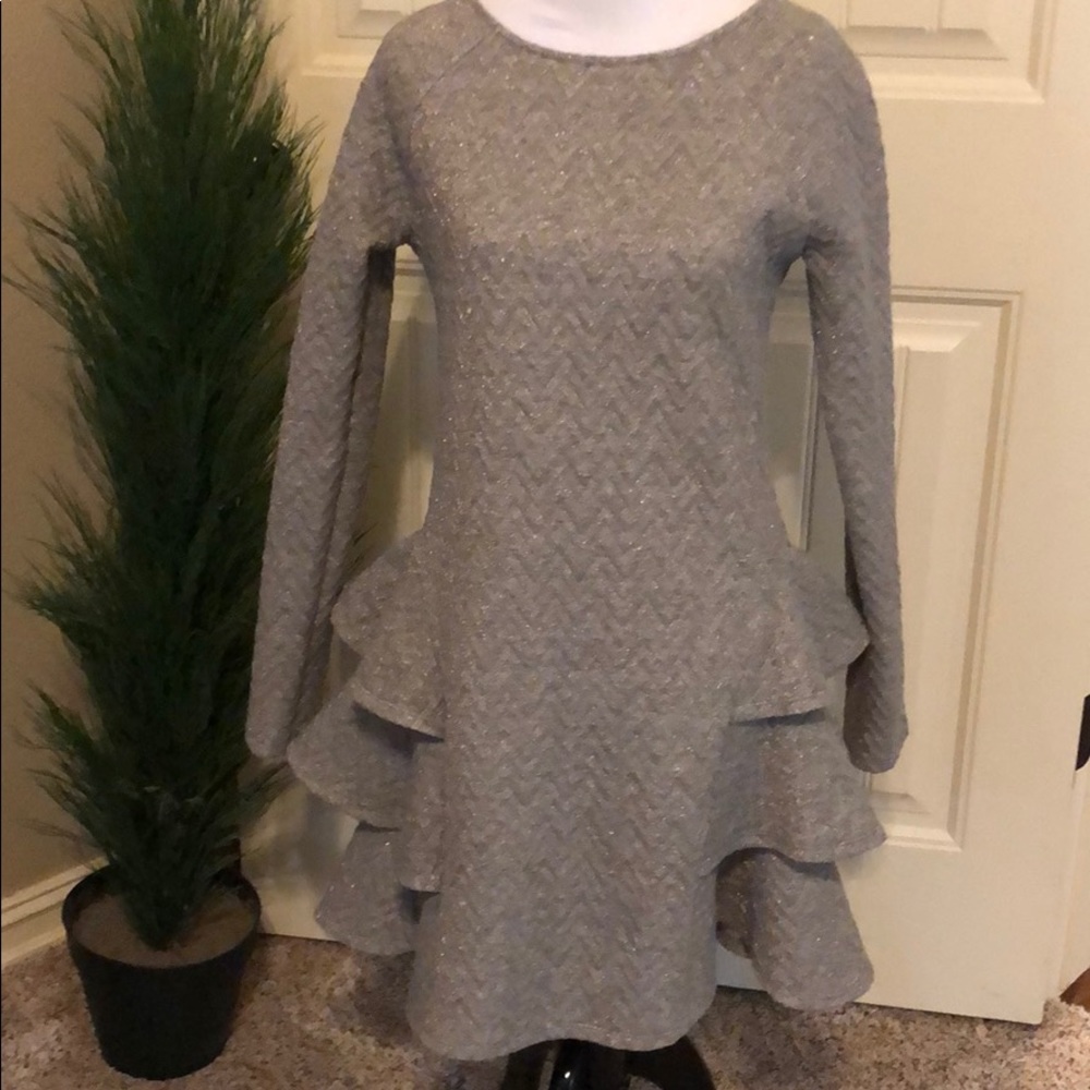 Cat & Jack silver dress sz 14/16